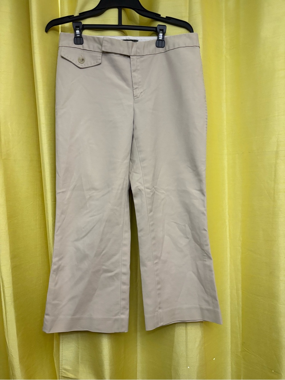 Banana Republic Beige Boot-Cut Cropped Pants